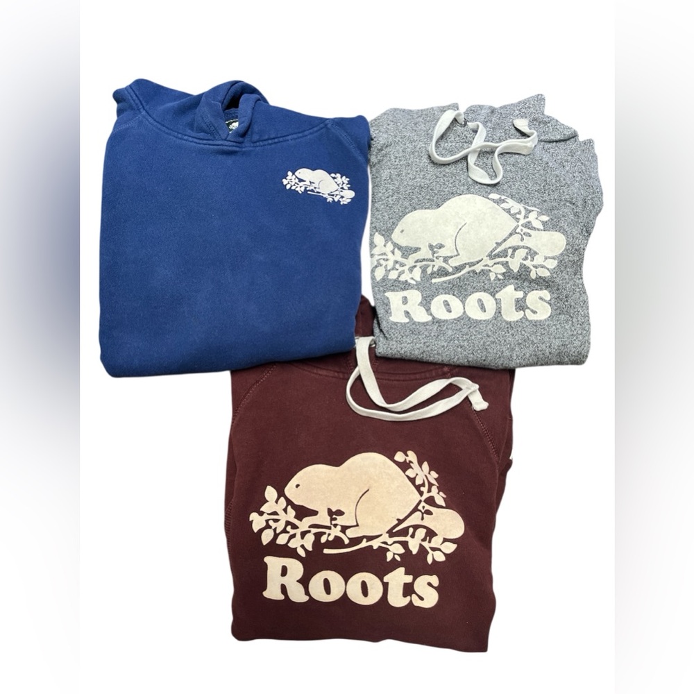 3 for $99 Roots Hoodies in Navy, Charcoal, and Burgundy